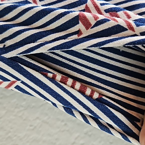 LuLaRoe Women's Madison Red White Blue Americana Stars/Stripes Pockets Skirt 2XL - Picture 3 of 6